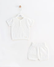 Cargar imagen en el visor de la galería, 8463 Boys Beige Knitted Short Set (pack of 4)
