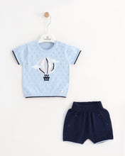 Cargar imagen en el visor de la galería, 8483  Ivory Boys Knitted Short Set (pack of 4)
