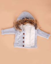 Load image into Gallery viewer, 8906-B Boys Thick Blue Knitted Fleecy Fur Coat
