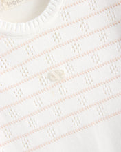 Cargar imagen en el visor de la galería, 7399 White Knitted Babygrow (Pack4)
