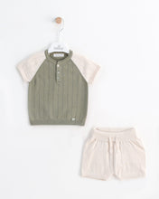 Load image into Gallery viewer, 8458 Grey Ivory  Boys Knitted Short Set (pack of 4)
