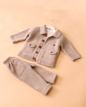 Charger l&#39;image dans la galerie, 9552- Beige  Boys Knitted Trousers 3pcs Set
