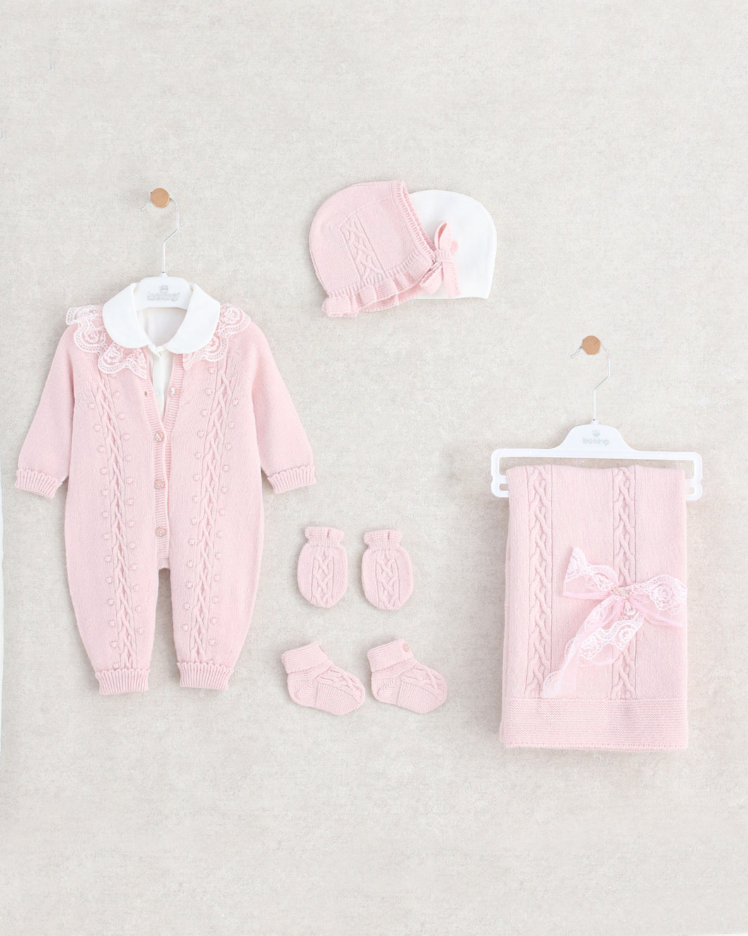 3409 Newborn Pink Gift Set 7 Pieces