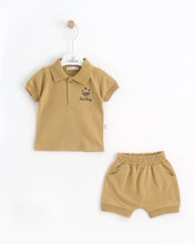 Cargar imagen en el visor de la galería, 12307 Boys Beige Short Set (pack of 4)
