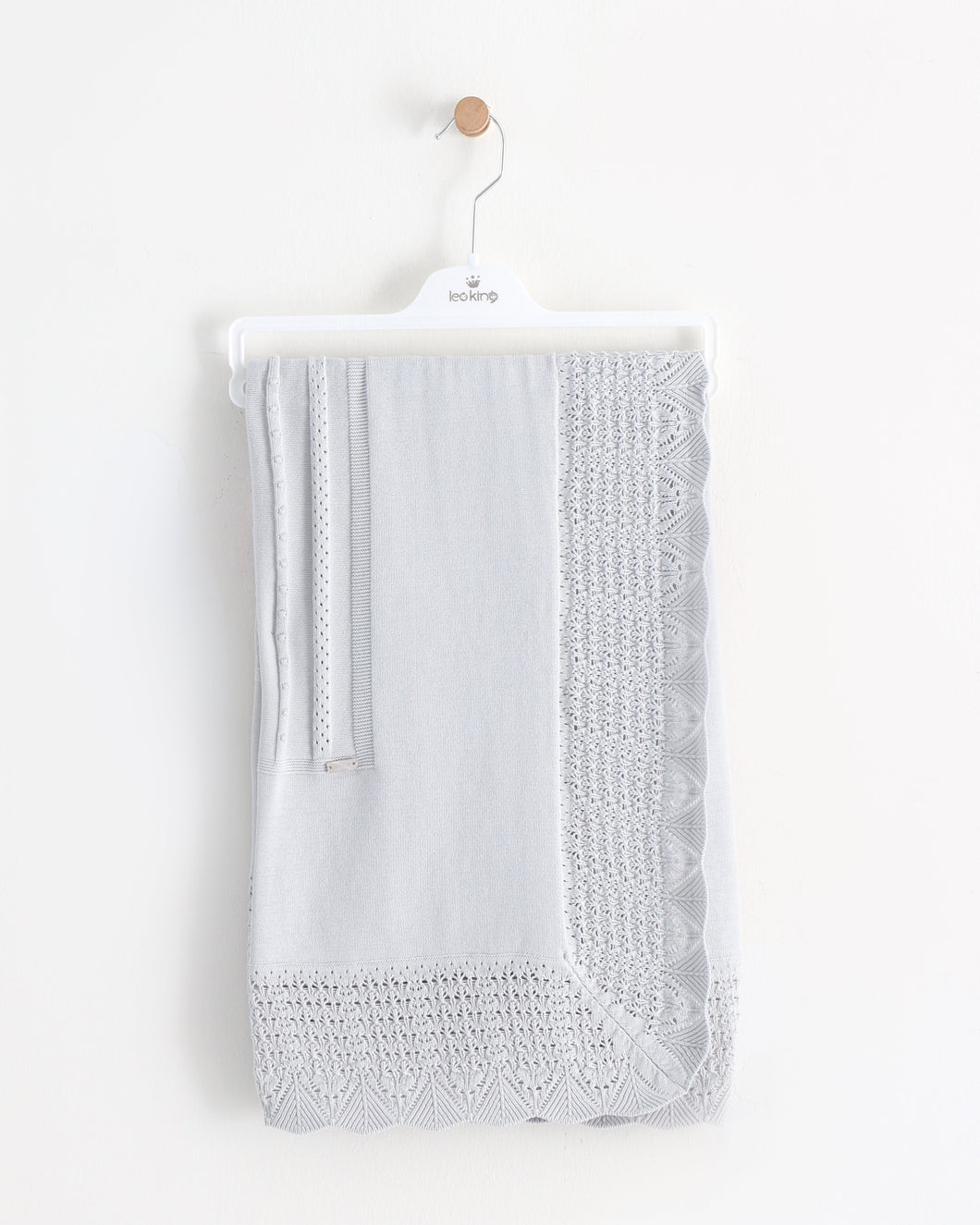 6365 Grey Knitted Shawl