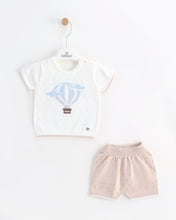 Cargar imagen en el visor de la galería, 8483 Light Blue Boys Knitted Short Set (pack of 4)
