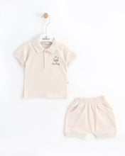 Cargar imagen en el visor de la galería, 12307 Boys Beige Short Set (pack of 4)
