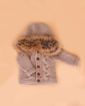 Load image into Gallery viewer, 8906-B Boys Thick Blue Knitted Fleecy Fur Coat
