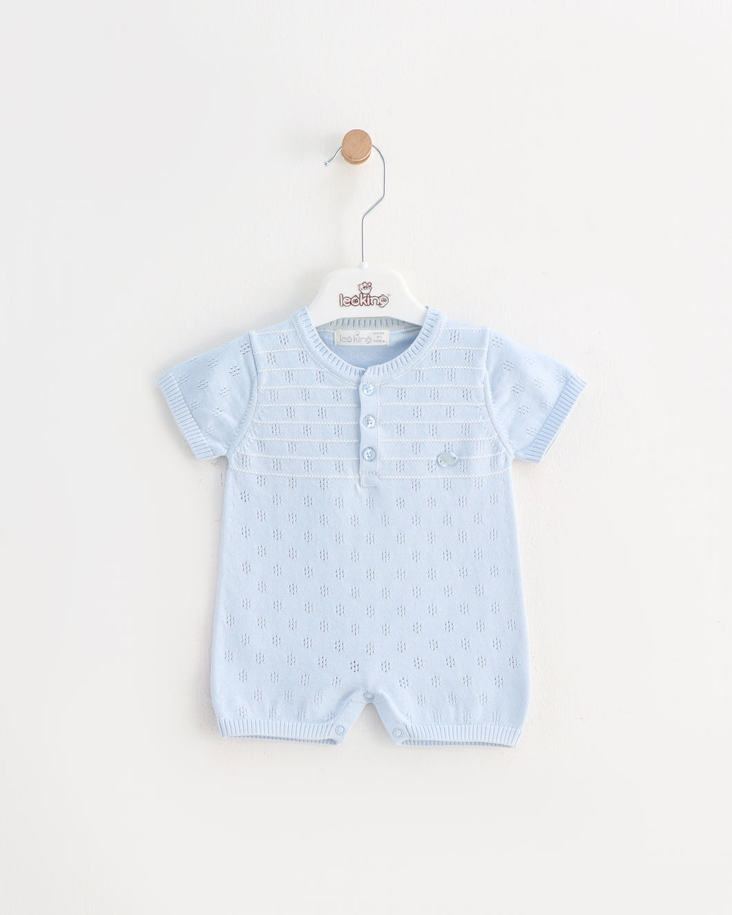 7385 Boys Baby Blue Romper (Pack of 4)