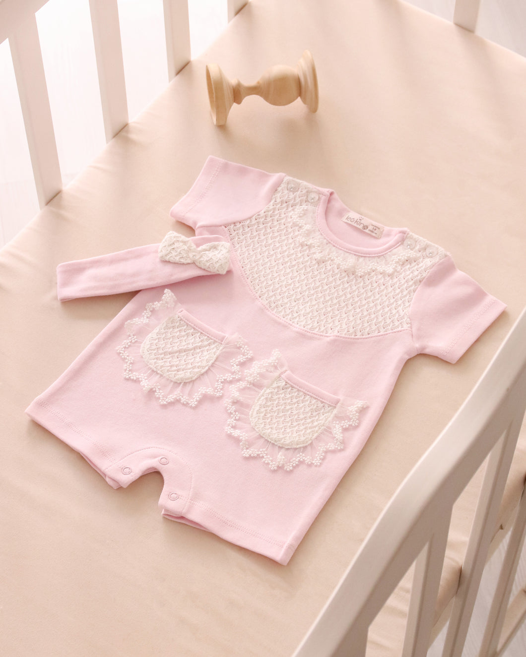 12604-P Baby Girls Pink Romper (Pack 3)