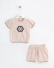 Load image into Gallery viewer, 8467 Boys Beige Knitted Short Set (pack of 4)
