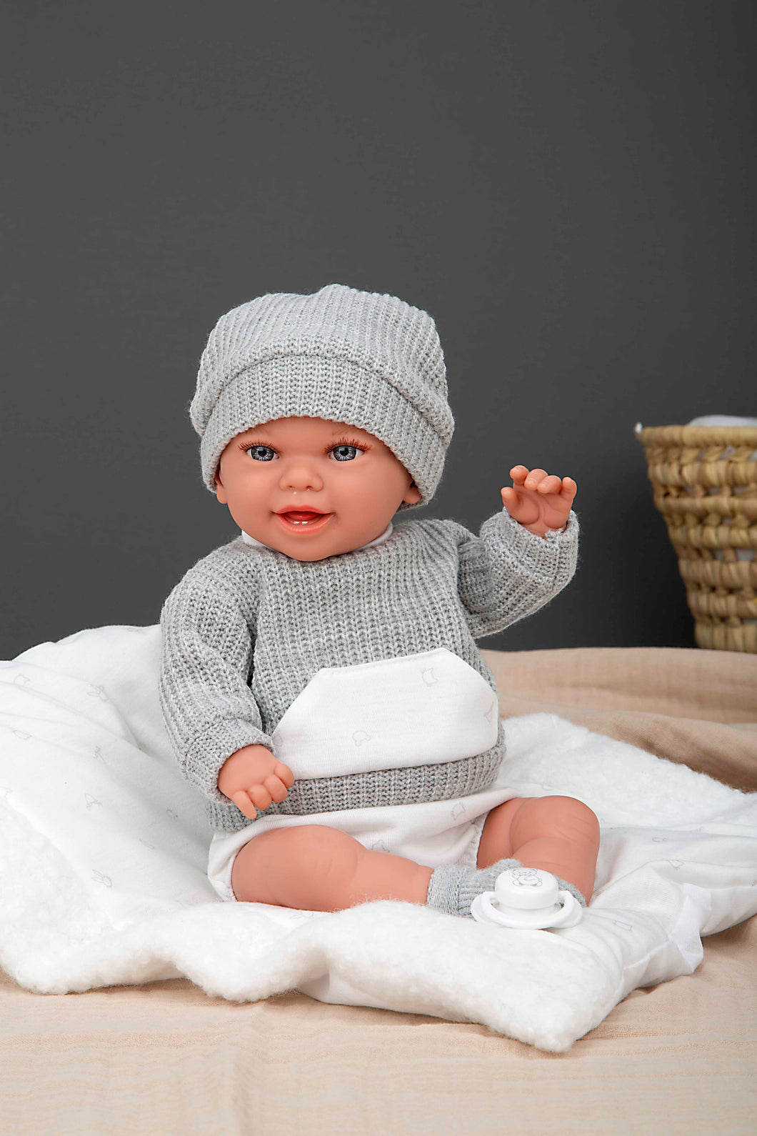 60875  Babyto Grey Elegance Doll (WEIGHTED DOLL)