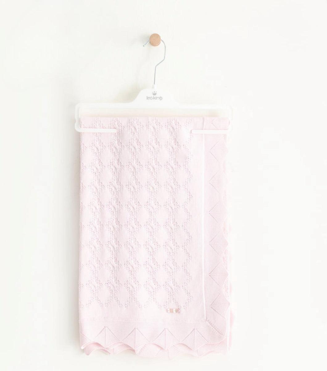 6364 pink Knitted Shawl