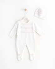 Cargar imagen en el visor de la galería, 7399 White Knitted Babygrow (Pack4)
