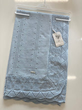 Load image into Gallery viewer, 6350-BB Knitted Blanket /Shawl in Baby Blue
