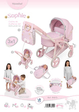 Load image into Gallery viewer, 81675 Convertible 3x1 Doll Pram Sophie Collection
