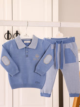 Load image into Gallery viewer, 8356-C Boys Beige with Camel  Knitted Trousers Set
