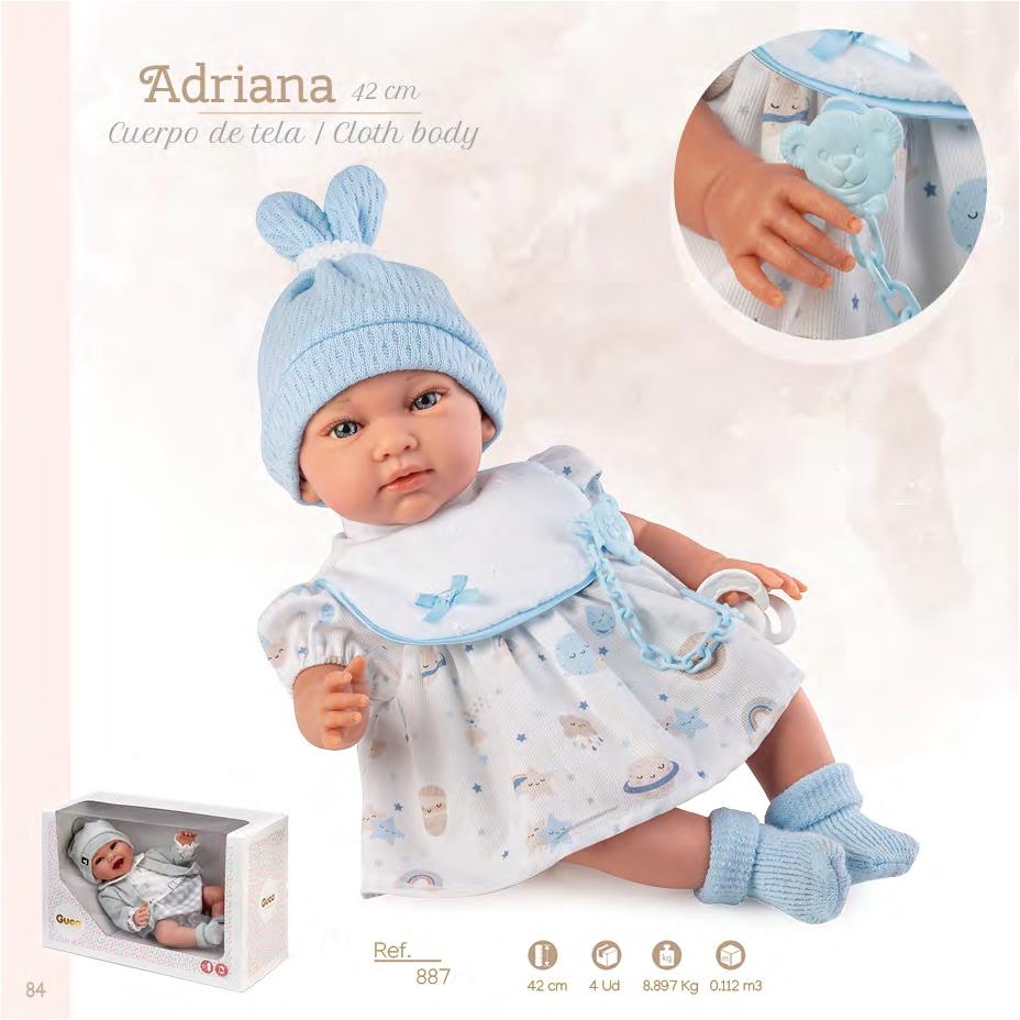 887 Adriana Crying Baby Doll 42cm