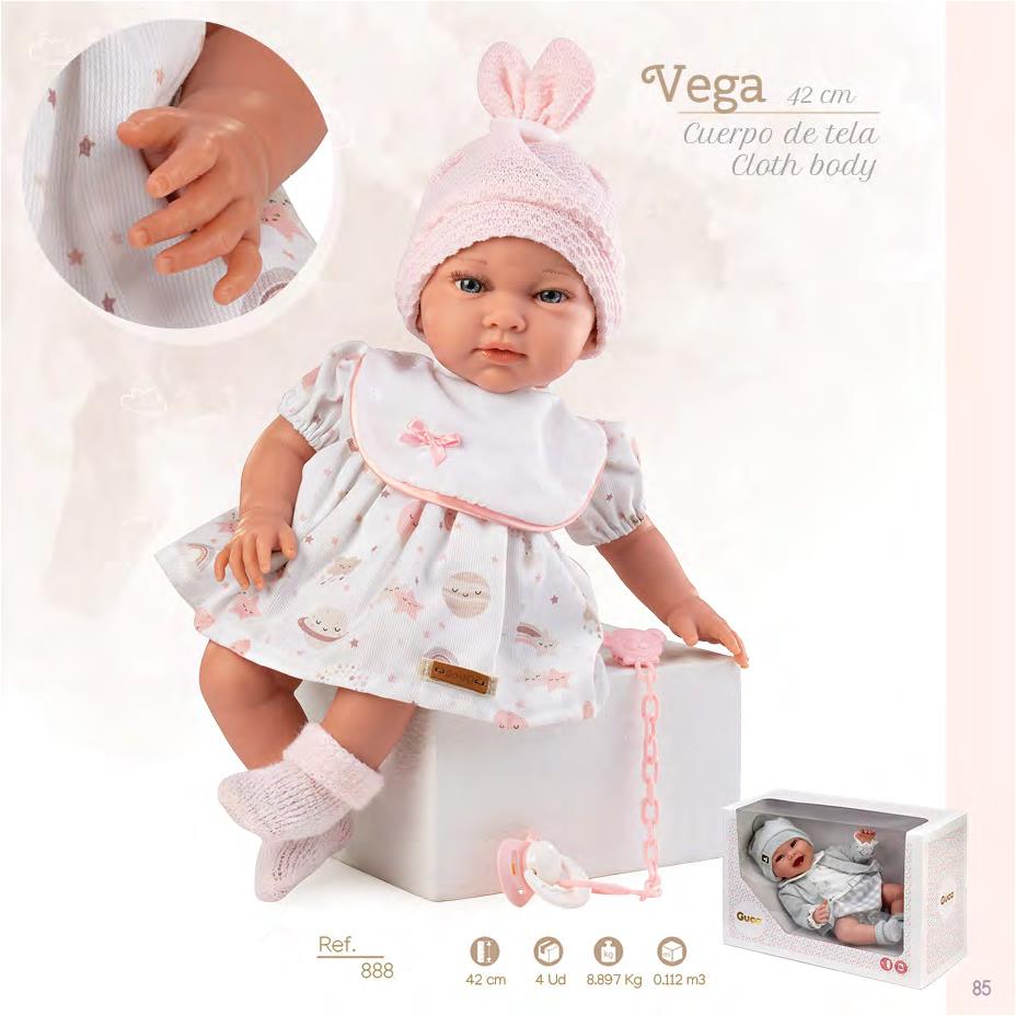 882 Vega Crying Newborn Baby Doll 42cm