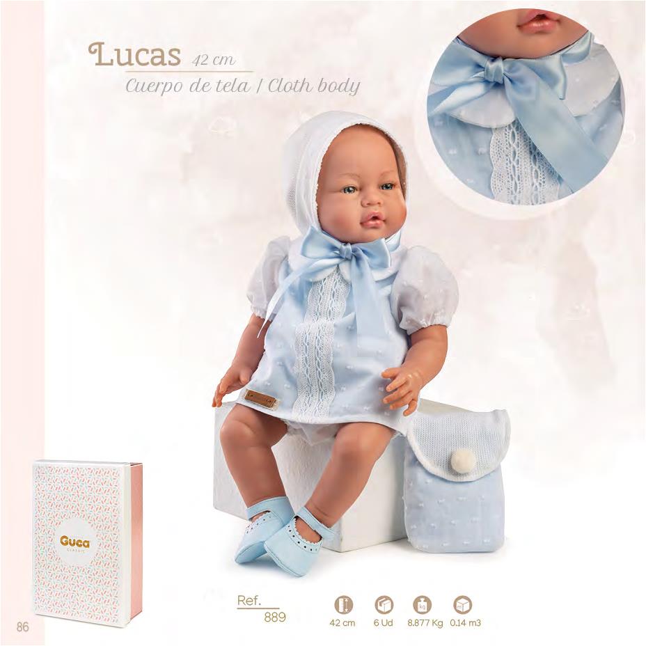 889 Lucas Crying Newborn Baby Doll 42cm