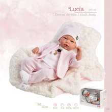 Load image into Gallery viewer, 10216  Lucia Crying Newborn Baby Doll 46cm
