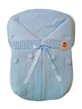 Charger l&#39;image dans la galerie, 3187  Baby Blue with Baby Blue Pompom Sleeping Bag
