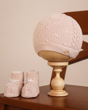 Load image into Gallery viewer, 1328  Blue Baby Boy Hat And Booties
