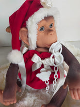 Load image into Gallery viewer, 36404 Lolo Reborn Monkey in Christmas Romper
