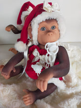 Load image into Gallery viewer, 36404 Lolo Reborn Monkey in Christmas Romper
