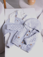 Charger l&#39;image dans la galerie, 9557 Ivory Baby Boys Romper Set with Cardigan
