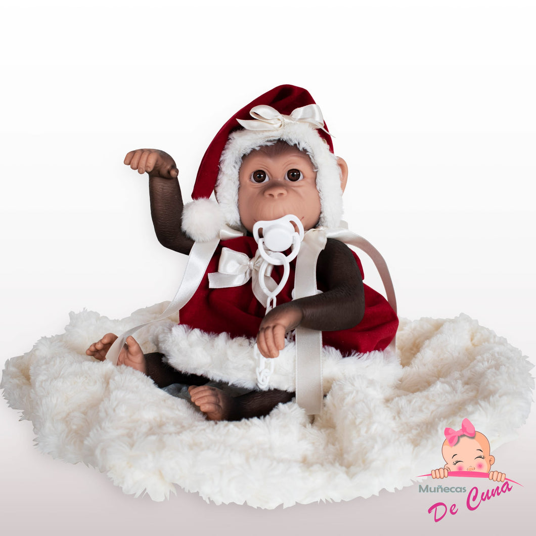 36403 Lolita Reborn Monkey in Christmas Dress