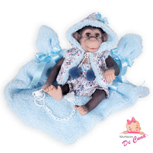 Charger l&#39;image dans la galerie, 36502 Kuko Reborn Monkey in Blue Outfit
