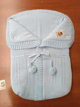 Cargar imagen en el visor de la galería, 2985  Baby Blue Pompom Sleeping Bag
