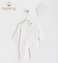 Load image into Gallery viewer, 7404-W Girls White Knitted Romper
