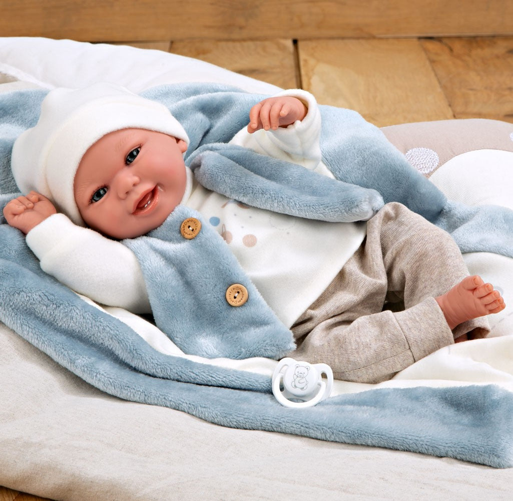 60810 Colin Blue Elegance Doll  (WEIGHTED DOLL)