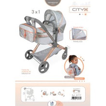 Cargar imagen en el visor de la galería, 81777 Convertible 3x1 Doll&#39;s Pram Cityx Collection
