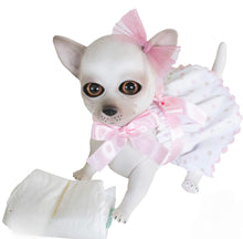 Load image into Gallery viewer, 22302 Luna Reborn Chihuahua White and Pink Outfit
