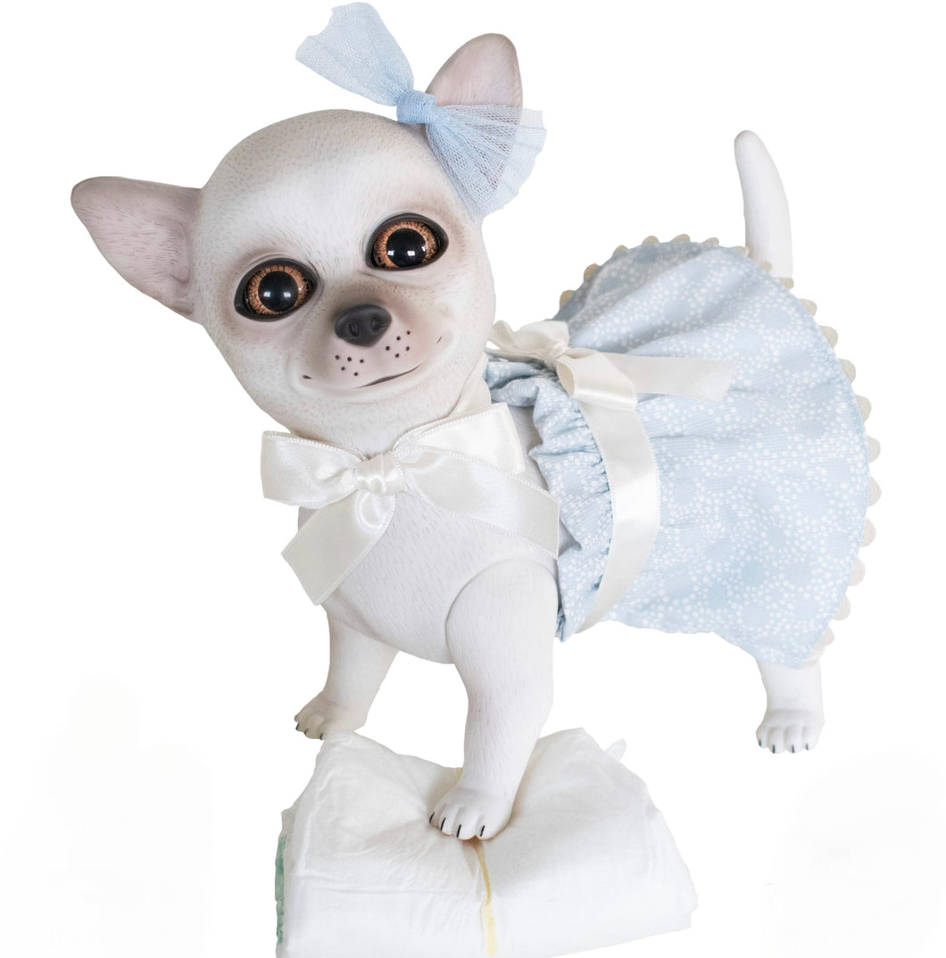 22304 Max Reborn Chihuahua Baby Blue Outfit