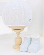 Load image into Gallery viewer, 1314  Baby Boy Hat And Booties
