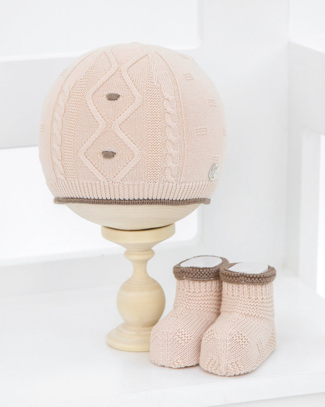 1314  Baby Boy Hat And Booties
