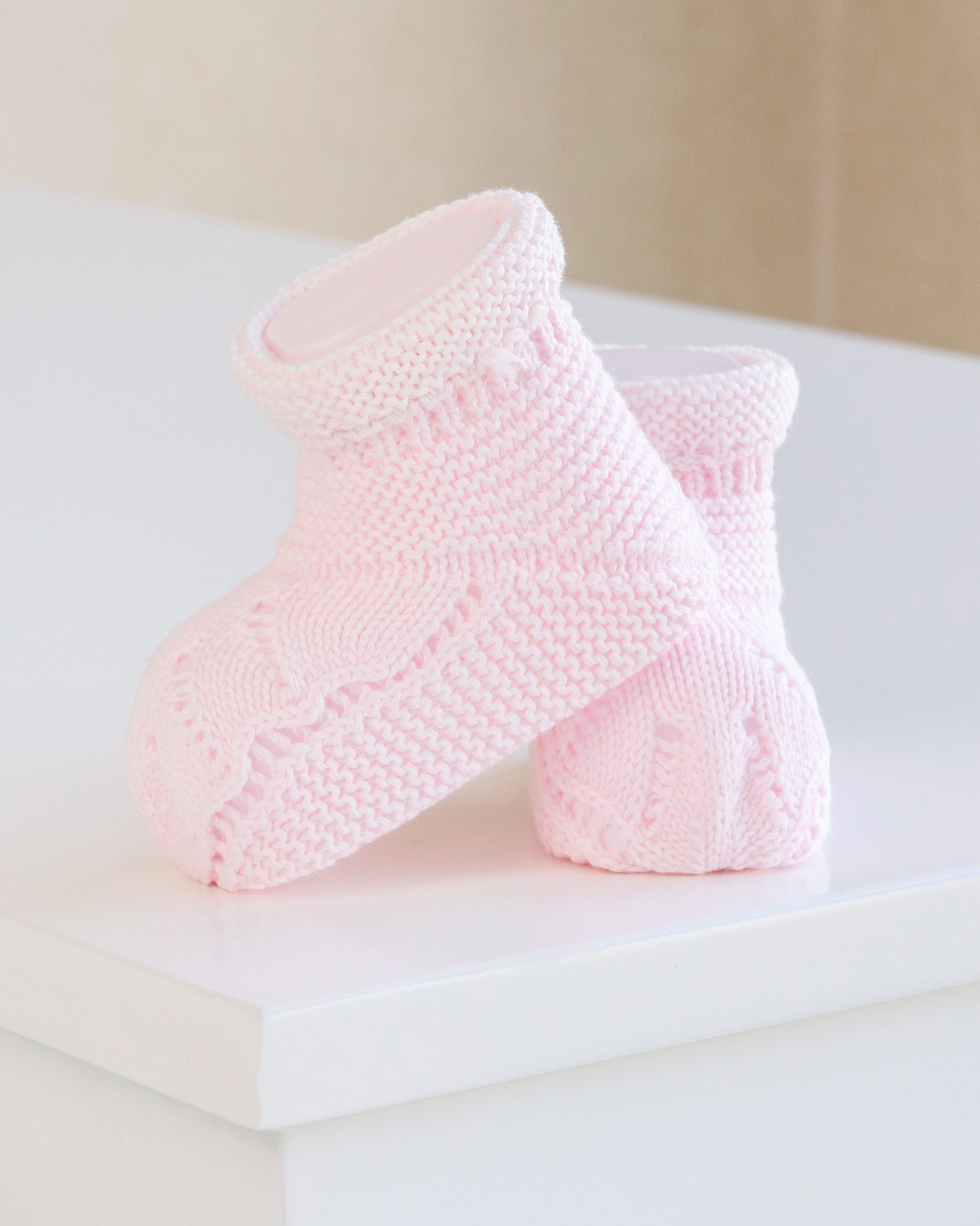 1207-P Newborn Baby Pink Booties – GLL WORLD BABY LTD