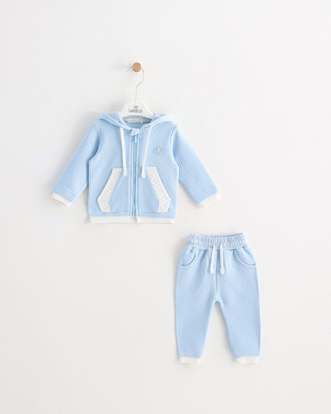 12515 Baby Blue 2 Pieces Set Tracksuit (Pack of 4)