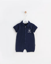 Load image into Gallery viewer, 12606 Boys Navy Romper (Pack of 4)
