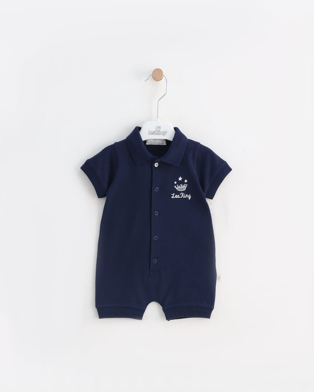 12606 Boys Navy Romper (Pack of 4)