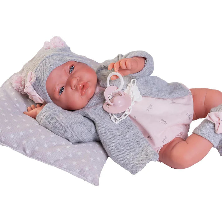 33086 Carlota Newborn Baby Doll (Weighted Doll)