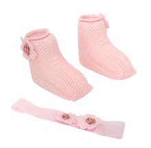 Load image into Gallery viewer, 6369 Pair of Pink Socks with Headband
