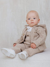 Load image into Gallery viewer, 9557 Ivory Baby Boys Romper Set with Cardigan
