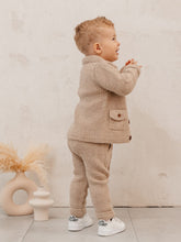 Charger l&#39;image dans la galerie, 9552- Beige  Boys Knitted Trousers 3pcs Set
