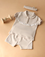 Charger l&#39;image dans la galerie, 12302-Peach Baby Girls Short Set with hair band
