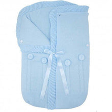 Cargar imagen en el visor de la galería, 2787-Baby Blue Sleeping Bag with Bow and Pompom
